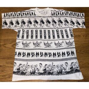 Vintage 1992 Ken Brown Dancing Single Stitch Pop Art Tee Shirt Men's Size XL